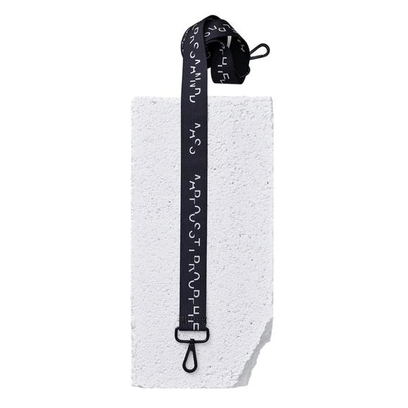 NEW AMPERSAND AS APOSTROPHE women's nylon logo glitch bag strap in black - Picture 1 of 3